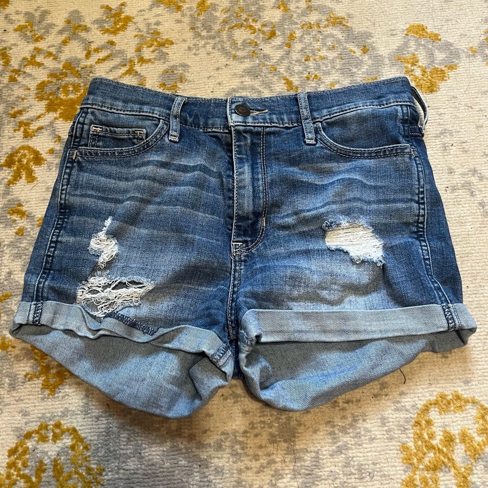hollister size 3 short short high rise jean shorts